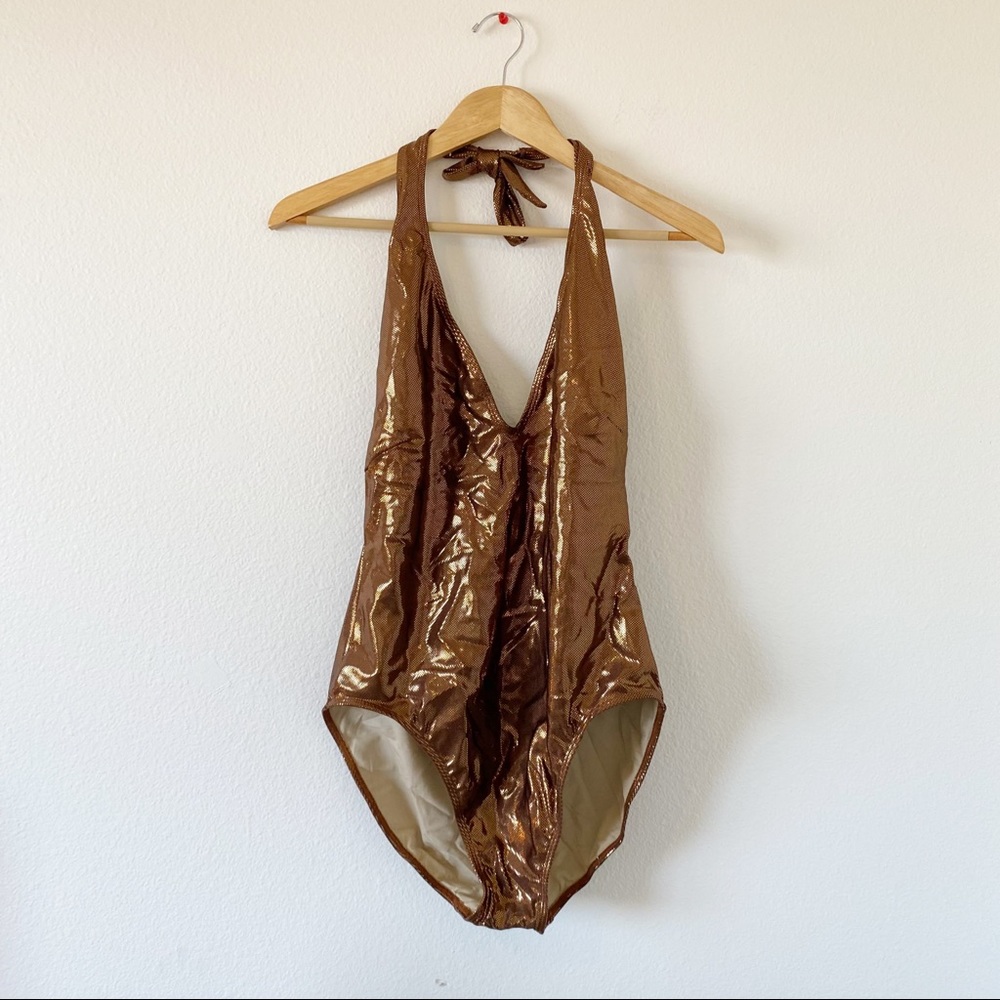 Newport News | Bronze Halter Neck One Piece 18